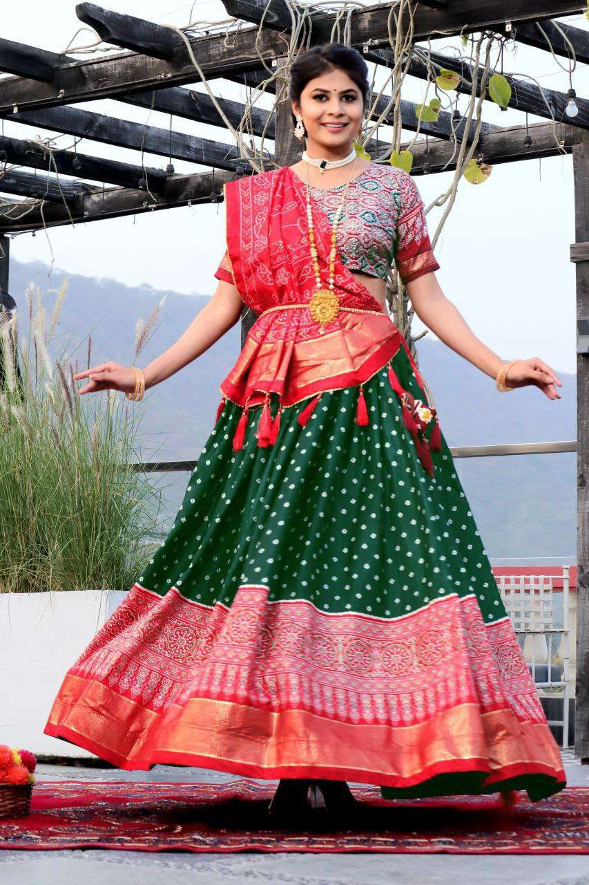 Women's Traditional Bandhani Ghagra Choli with Dupatta ? Navratri & Festive Wear - Image 3