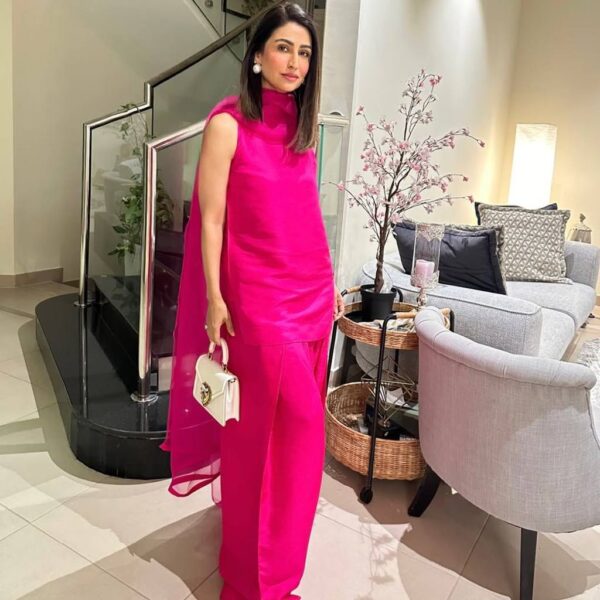 ✨ DESIGNER EXCLUSIVE FARSI SALWAR SUIT ✨ Top & Pant in Luxurious Fendi Silk with Matching Dupatta 🔖 Code: LG-1939