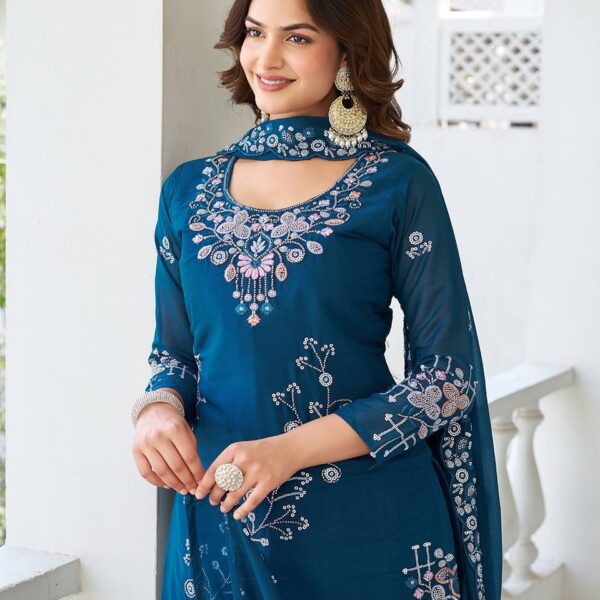🌸 Shree Ram Creation – Ram-103 🌸 💗 New Launch: Premium Designer Kurti, Plazzo & Dupatta Set 💗