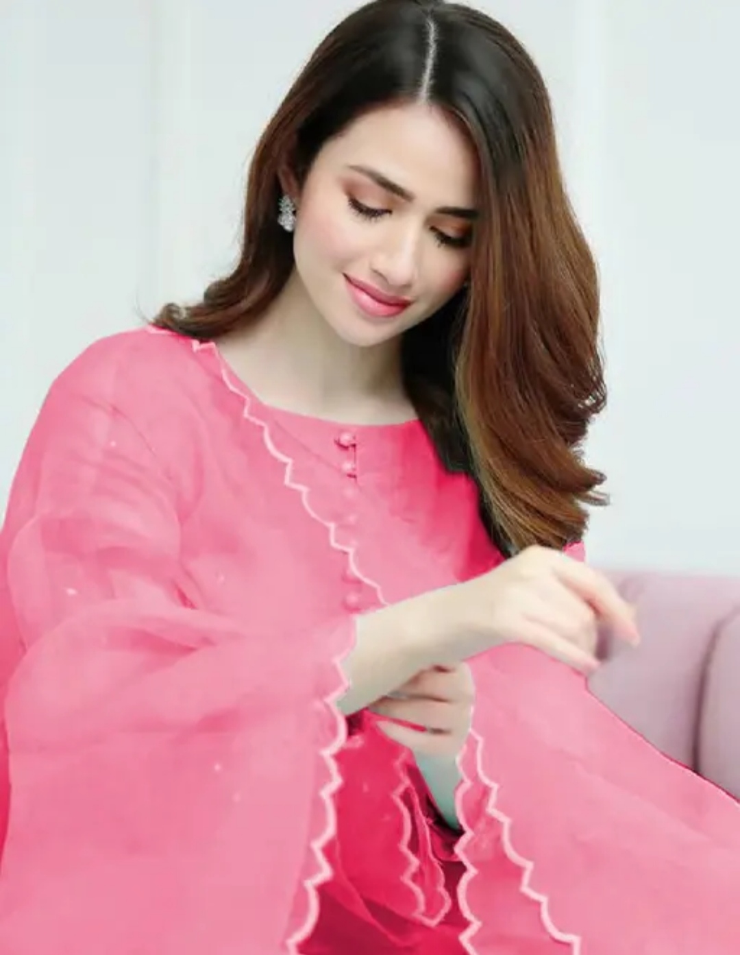 Kurta set With Dupatta Pink JME 02 - Image 4