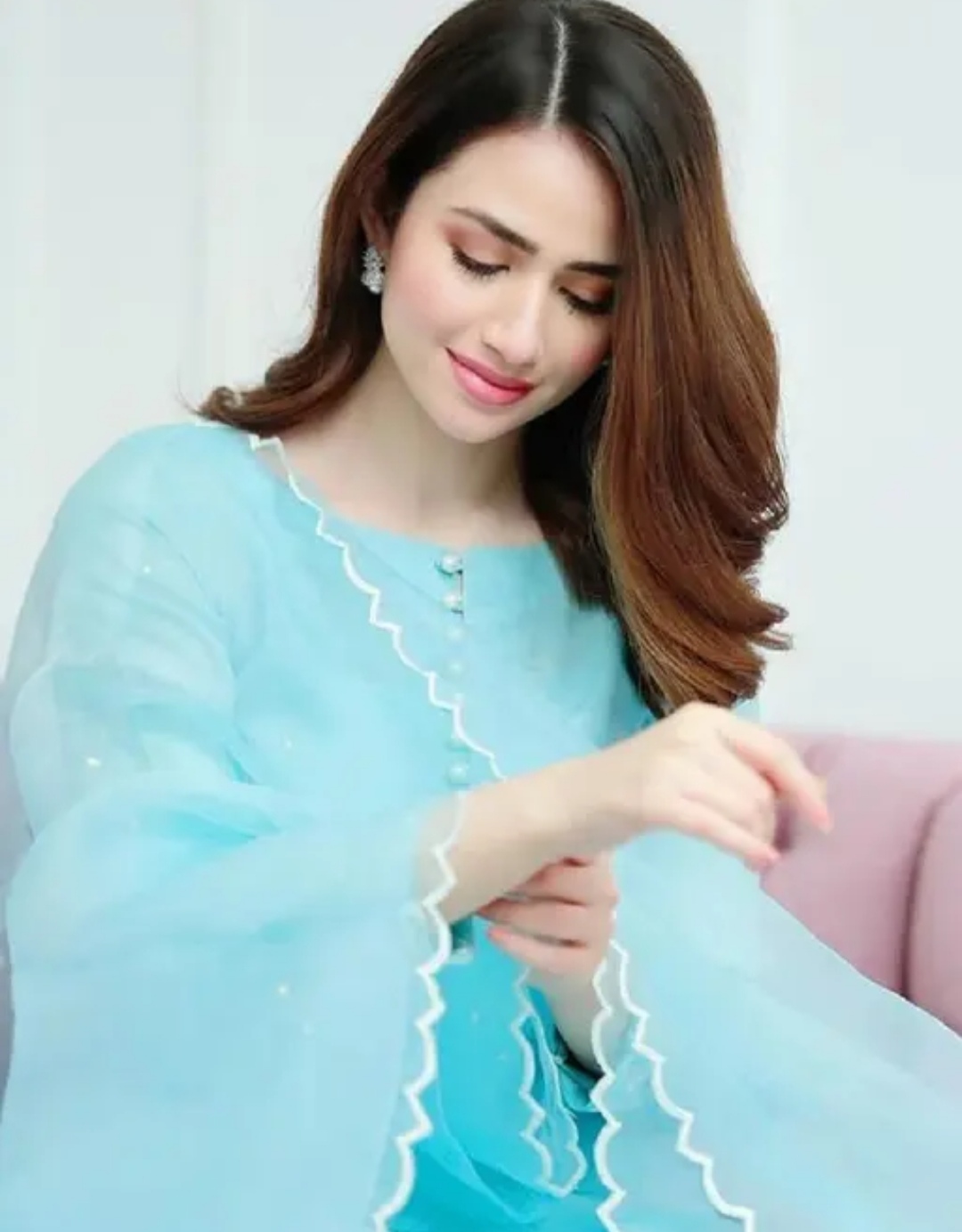 Kurta set With Dupatta Light Blue JME 01 - Image 4