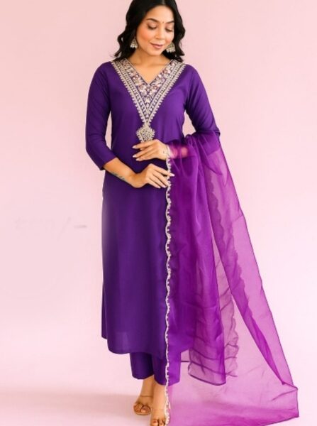 Kurta set with Dupatta Purple JME 03