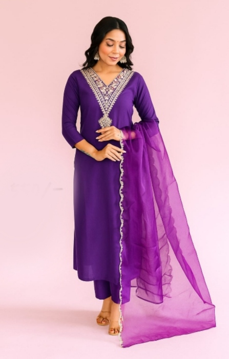 Kurta set with Dupatta Purple JME 03