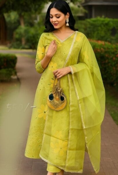 Kurta set with Dupatta Green JME 4