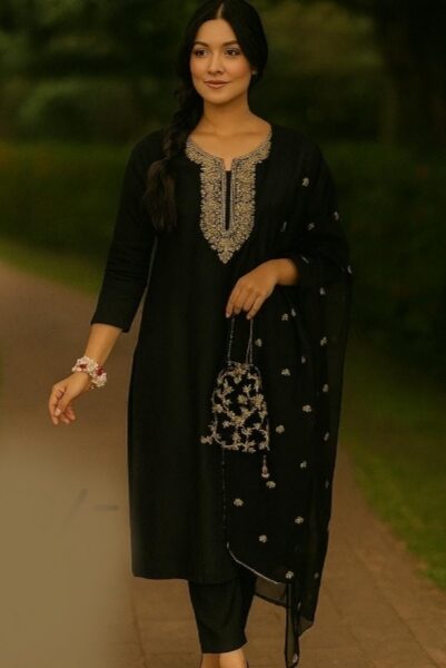Kurta set with Dupatta Black JME 8