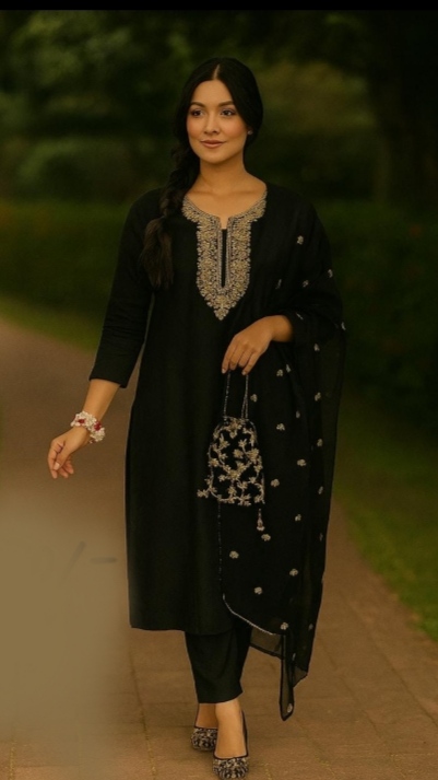 Kurta set with Dupatta Black JME 8