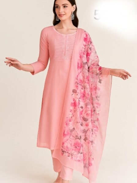 Kurta set with Dupatta Pink JME 5