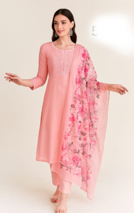 Kurta set with Dupatta Pink JME 5