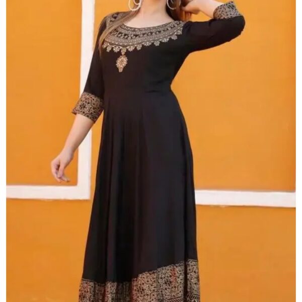 Black Flared Anckle length Kurti JME 21
